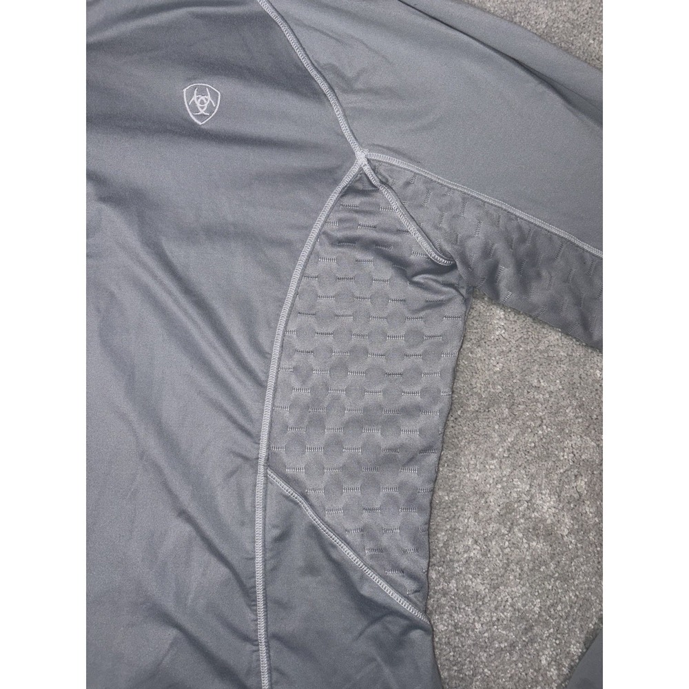 AriatTek Women's Cold Series Pullover Shirt Large Gray, Quarter Zip, Stretch - Picture 3 of 9